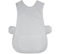 Kentex Online 2 Pack Home Work Tabard Apron Plain Coloured Single Large Pocket Side Fastening Tabards (W, White)
