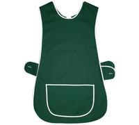 Kentex Online 2 Pack Women's Home Work Tabbard Apron Plain Coloured Single Large Pocket Side Fastening Tabards (OS, Bottle Green)