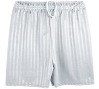 Kentex Online Boys Girls Unisex Shadow Stripe Gym Sports Football Games School PE Shorts (L-Large, White)