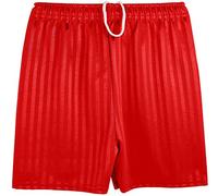 Kentex Online Boys Girls Unisex Shadow Stripe Gym Sports Football Games School PE Shorts (X-Small (3-4 Years), Bright Red)