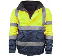 KENTEX ONLINE - High Visibility Jackets | Winter Jackets for Men | Bomber Jacket | Hi vis Jacket | Concealed Hood | Polyester | Premium quality | Mulit-Pockets