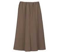 Kentex Online Ladies Womens Plain Coloured 8 Panel Skirt 27 Inch Length Elasticated Waist (14, Taupe)