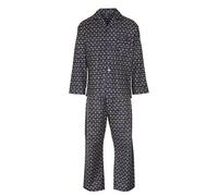 KENTEX ONLINE Mens Brushed Cotton Pyjama Set Nightwear Flannelette Pyjamas Striped Pattern Design (XL, COL 3)