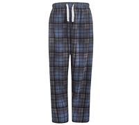KENTEX ONLINE Men's Classic Camo or Checked Polar Fleece Trouser Bottoms (Large, Blue)