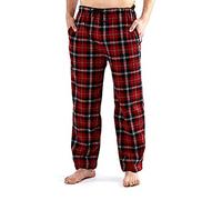 KENTEX ONLINE Men's Classic Camo or Checked Polar Fleece Trouser Bottoms (Large, RED)