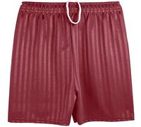 Kentex Online Mens Shadow Stripe Gym Sports Football Games School PE Shorts (Large, Maroon)