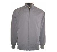 Kentex Online Men's Summer Golf Jacket Soft Feel Fabric Elasticated Waist Cuffs and Color M L XL XXL XXXL (XX-Large, MID Grey)