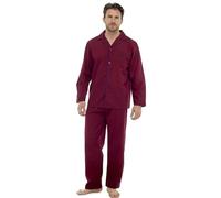 KENTEX ONLINE MENS TRADITIONAL PYJAMA SET IN POLYESTER COTTON HOME OR HOSPITAL WEAR SIZES M TO XXL (LARGE, MAROON)
