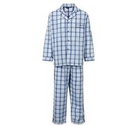 KENTEX ONLINE MENS TRADITIONAL PYJAMA SET IN POLYESTER COTTON HOME OR HOSPITAL WEAR SIZES M TO XXL (MEDIUM, SKY CHECK)