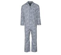 KENTEX ONLINE Mens Warm Brushed Cotton Traditional Pyjama Set Nightwear Flannelette Pyjamas Assorted Patterns Designs (X-Large, MID Blue Paisley)