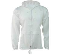 Kentex Online Unisex Womens Mens Cagoule Showerproof Cagoules with Hood (X-Large, White)