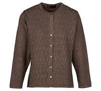 KENTEX ONLINE Women's Ladies Cardigan Crew Neck 100% Acrylic (S/M, Brown, m)