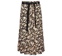 Kentex Online Womens Long Maxi Skirts in Cool Light Weight Viscose Prints Sizes 10 to 24 (14, Black-Cream)
