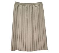 Kentex Online Womens Plain Pleated Ladies Classic Straight Fit Elasticated Waistband 27" Skirt Plus Sizes (XXL-22-24, beige2)