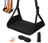 KENTIX Airplane Foot Rest Hammock for Long Flights - Adjustable Travel Foot Sling with Breathable Mesh, Portable Leg Rest for Economy Seats