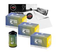 Kentmere Pan 200 Black & White 35mm Film Triple Pack (3 x 36 Exposures) ISO 200 Panchromatic Monochrome Negative Film + Microfiber Lens Cloth
