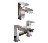 Kento Cloakroom Basin Mono and Bath Filler Mixer Taps Chrome