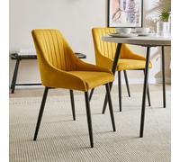 Kenton Set of 2 Dining Chairs, Flatweave Fabric