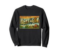 Kentucky 50s Letters Vintage Retro Travel Poster Art Graphic Sweatshirt