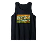 Kentucky 50s Letters Vintage Retro Travel Poster Art Graphic Tank Top