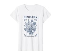 Kentucky Bluegrass & Clover Botanical Value Graphic T-Shirt, Women, White, S