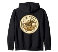 Kentucky Est. 1792 Vintage Equestrian Horse Racing Pride Zip Hoodie