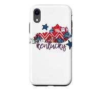 Kentucky Floral Chevron Plaid Regional Heritage Art Case for iPhone XR