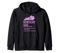 Kentucky Girl Definition Vintage Pride Zip Hoodie