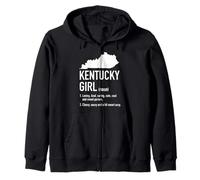 Kentucky Girl Definition Vintage Pride Zip Hoodie