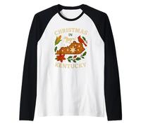 Kentucky Holiday Shirt Cardinal Horse Star Holly Corn Map Raglan Baseball Tee