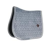 Kentucky Horsewear Velvet Saddle Cloth Basic Jumping - Grey Saddle Cloth - Springform Cake Tin with Double Cord - Breathable - Machine Washable - Shock Absorbing