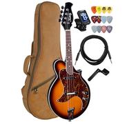Kentucky KM-300E 4-String Solid Body Electric Mandolin with Lipstick Pickup - Sunburst with Instrument Alley Bag, Tuner, Picks, Strap, Bundle
