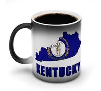Kentucky Map Flag United States Funny Mug Coffee Tea Cup Color Changing Heat Sensitive for Home Office