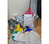 Kentucky Mop Head [2pk] with Clips 425gm Twine Cotton Jumbo Large Thick Absorbent Yarn for Everyday Commercial Heads for Heavy Duty Industrial Takeaway