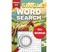 Kentucky One-Word Word Search Puzzle Book - Volume 16: Fun and Easy to Read Print about Kansas, Horses, U.S States, and More | 6x9 Inches, 112 Pages, 50+ Puzzles ... Gift for Holidays or Vacations