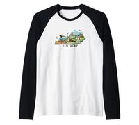 Kentucky Pride Bourbon Lover Heritage Nature Scenery Raglan Baseball Tee