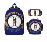 Kentucky State Flag Backpack Set-3-in-1 Travel Bag Lunch Bag Storage Pouch