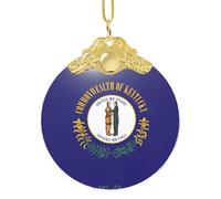Kentucky State Flag Christmas Glass Sign Party Supplies Festive Decor Ornaments For Holiday Party Atmosphere