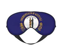 Kentucky State Flag Comfortable Sleeping Aid Soft Eye Mask Adjustable Blackout Cover Reversible Night Rest