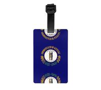 Kentucky State Flag Golf Bag Privacy Label, Detachable Briefcase (3.3 * 2.1 inches), Children's School Bag, Sports Bag Label, Travel Luggage Label