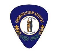 Kentucky State Flag guitar picks in three different thicknesses, suitable for electric guitar and band players