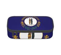 Kentucky State Flag Large Capacity Pencil Case Stationery Storage Bag with Zipper Boys Girls Students School