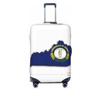 Kentucky State Flag Map Print Travel Luggage Cover Suitcase Cover Protector Suitcase Washable Baggage Covers Anti-Scratch