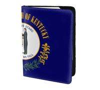Kentucky State Flag Passport Holder5.5 in - Genuine leather, unisex - Folding passport holder