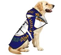 Kentucky State Flag Print Dog Raincoats with Reflective Hooded,Portable Pet Poncho Jacket,for Small,Medium,Large 3XL Puppies