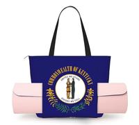 Kentucky State Flag Print Ladies Handbag Multi Purpose Casual Bag Durable Camping Bag Hiking Bag for Workout Beach Travel