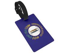 Kentucky State Flag Print Luggage Tag for Suitcases Cute Waterproof and Reusable Travel Bag Backpack Tags Gifts