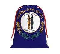 Kentucky State Flag Print Multi-Functional Drawstring Reusable Gift Pouch Daily Storage All Occasions Use