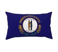Kentucky State Flag Print Super Soft And Cozy Fuzzy Polyester Body Pillowcase 91Ã-50cm, Short Plush Body Pillow Pillowcase