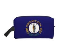 Kentucky State Flag Print Travel Grooming Storage Bag, Reusable Makeup Storage Organizer, Bathroom Supplies
